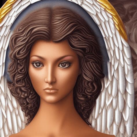 Triple Airbrush Angel With Doves · Creative Fabrica