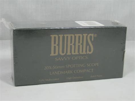 New Burris Savvy Optics 20x 50mm Landmark Compact Spotting Scope