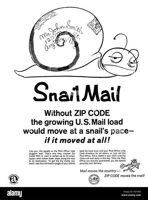 Ad Zip Codes 1968 Nadvertisement From The United States Post Office