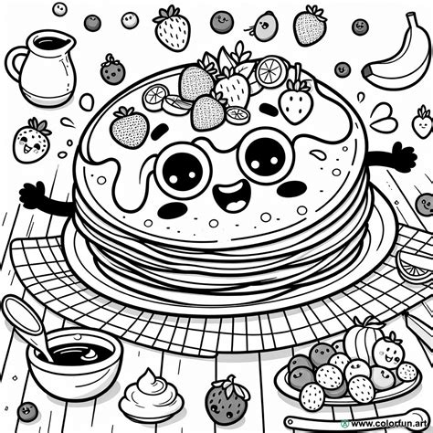 Coloriage de crêpes originales à Télécharger ou à Imprimer gratuitement