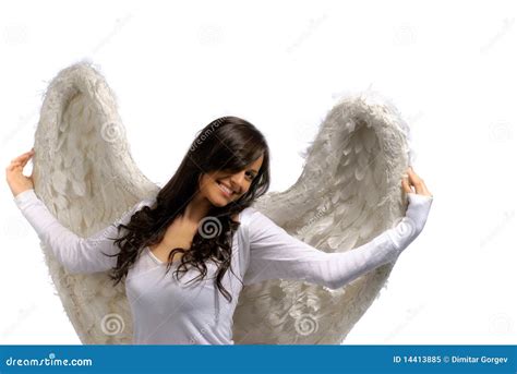 Proud Angel Girl Stock Image Image Of Fluffy Dream 14413885