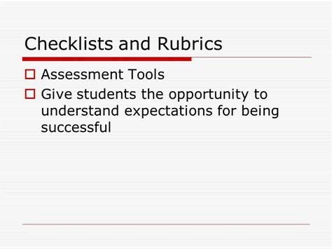 Checklists Rating Scales And Rubrics Pdf Rubric Academic Off