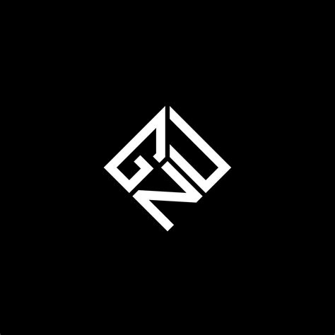 gnu letter logo design  black background gnu creative initials