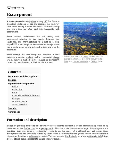 Escarpment | PDF | Geomorphology | Geology