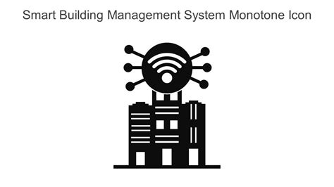 Smart Building Management System Monotone Icon In Powerpoint Pptx Png