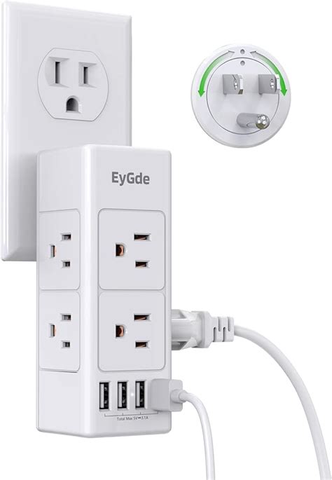 Multi Plug Outlet Extender Eygde Outlet Splitter With