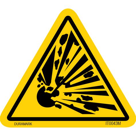 Iso Safety Label Triangle Explosion