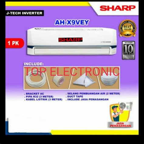 Jual Ac Sharp Pk J Tech Inverter Ah X Vey Pasang Dan Instalasi R