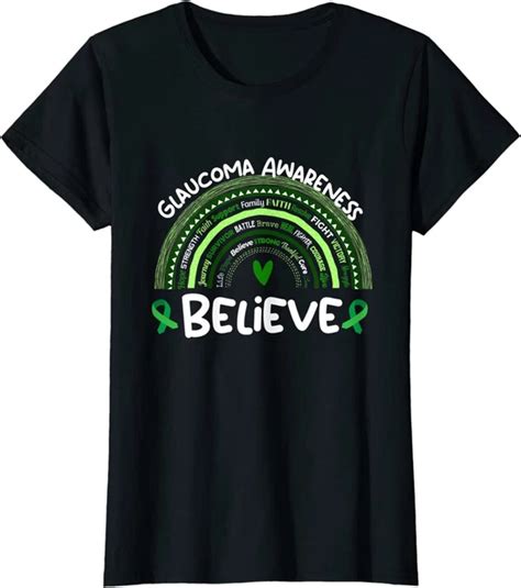 Hot Trending Kiraa Tee With Believe Glaucoma Awareness Month Shirt Glaucoma T Shirt Walmart