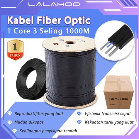 Jual Kabel Fiber Optic Dropcore 1000M 1 Core 3 Seling FTTH Drop Wire DW