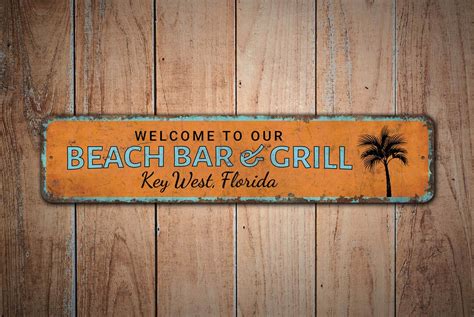 Beach Bar Beach Bar Sign Beach Bar Decor Key West Sign Beach Bar And