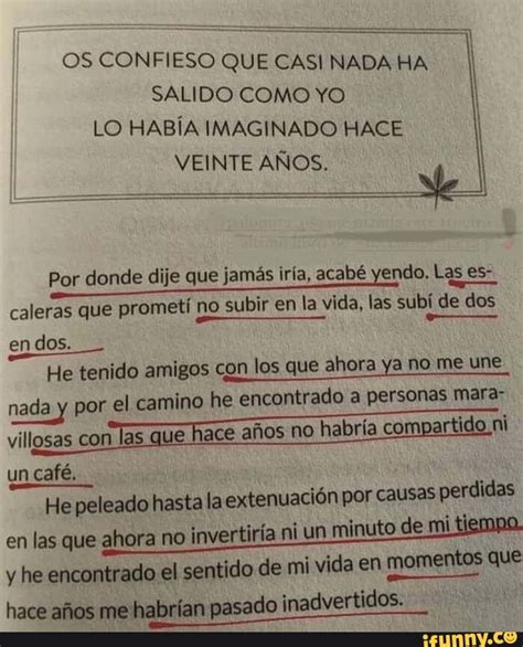 Os Confieso Que Casi Nada Ha Salido Como Yo Lo Habia Imaginado Hace