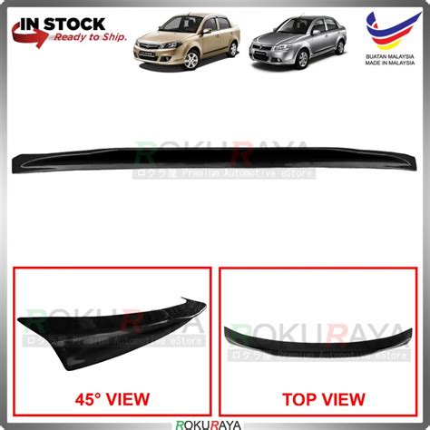 Black Proton Saga Blm Fl Flx Sv Plus Ducktail Abs Oem Rear Bonnet Lip