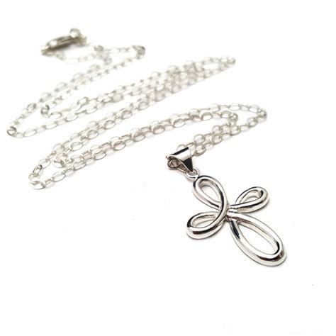 Sterling Silver Infinity Cross Necklace Uniqjewelrydesigns