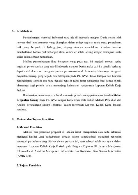 Contoh Pengajuan Proposal Penelitian