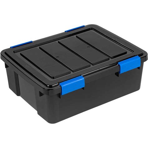 Ziploc 265 Qt Small Weathershield Storage Box Black