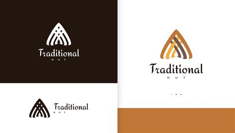 Traditional Hut Logo Design. Village House Logo or Icon. Suitable for ...