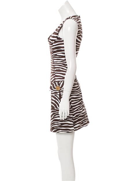 Michael Kors Zebra Print Dress Brown Dresses Clothing MIC50019