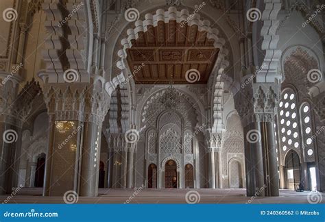 Interior of the Hassan II Mosque in Casablanca, Morocco Editorial ...