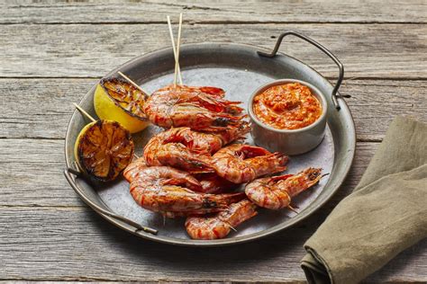 BBQ Prawns with Chunky Romesco Sauce — Farm to Fork