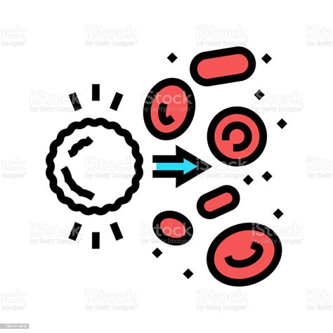 Autoimmunity Blood Color Icon Vector Illustration Stock Illustration