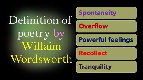 Definition Of Poetry By William Wordsworth Spontaneity Overflow Of