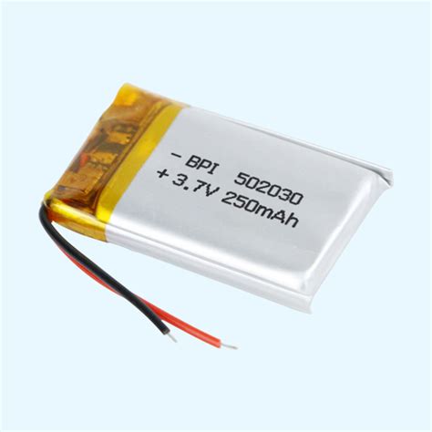 502030 37v 250mah Polymer Battery Un383 Msds Seaair Certificationlithium Polymer Batterybpi