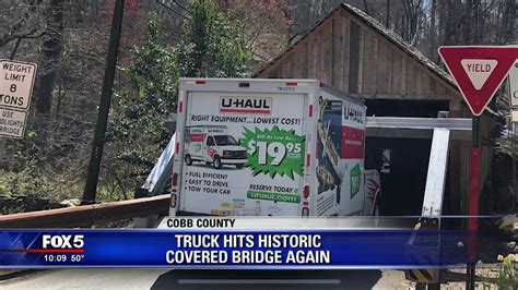 Truck Hits Historic Covered Bridge Again YouTube