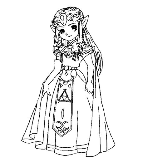 Coloriage Zelda A Imprimer