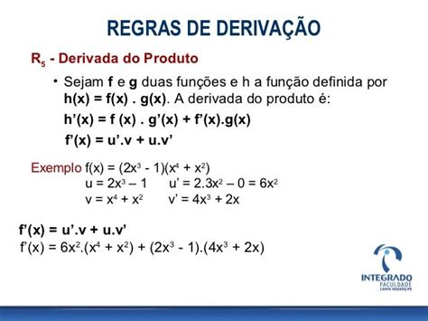 Aula 07 Derivadas Regras De Derivação Parte 1