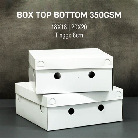 Jual Box Nasi Kotak Putih Kotak Karton Makanan Polos Gr Uk X