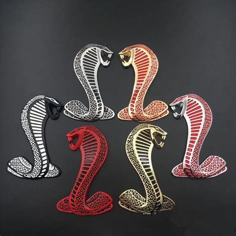 3D Metal Snake Cobra Logo Car Emblem Side Fender Rear Trunk Sticker