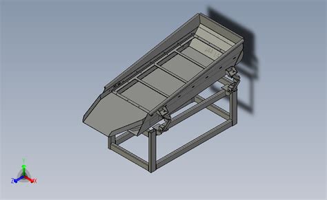 直线振动筛给料机模型step模型图纸下载 懒石网