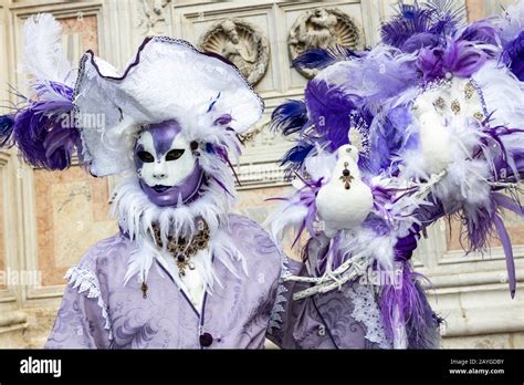 Venecia Italia 15 De Febrero De 2020 Carnaval en Venecia está en