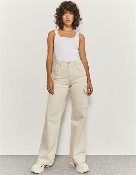 Weiße High Waist Cargo Hose TALLY WEiJL Schweiz