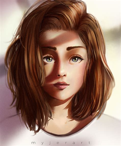 Artstation Brown Haired Girl