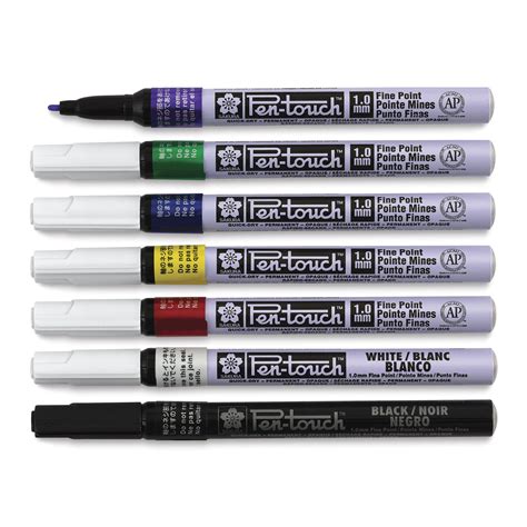 Sakura Pen Touch Paint Marker Set Assorted Colors Fine Tip Set Of