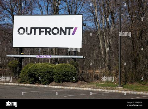 A Billboard With The Outfront Media Logo In Fairfield New Jersey On