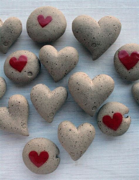 Stocking Stuffer Ceramic Heart Pebbles