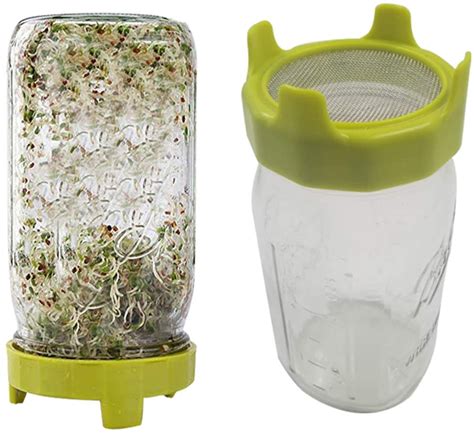 Sprouting Lids Plastic Sprout Lid With Stainless Steel Screen For Wide