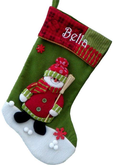 Etsy Christmas Personalized Stocking 3D Snowman Christmas Stockings