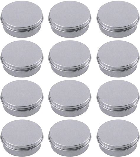 1 Ounce Aluminum Tin Jar Refillable Containers 30ml Aluminum Screw Lid Round Tin