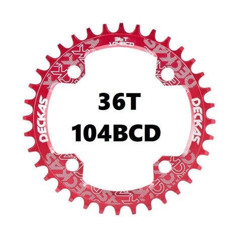 Звезда передняя 36Т 104BCD Narrow wide красная для велосипеда - купить ...