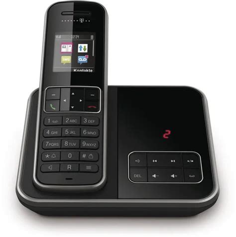 TELEKOM SINUS A406 Schwarz Schnurlos Telefon Mit Anrufbeantworter