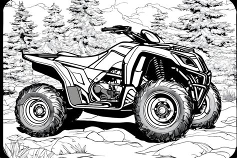 ATV Coloring Page Etsy