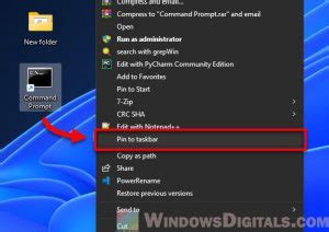 Batch File or CMD (Admin) to Taskbar in Windows 11
