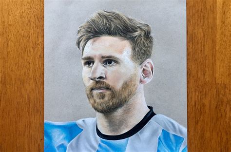 Messi Drawing Step By Step Portrait Of Lionel Messi L