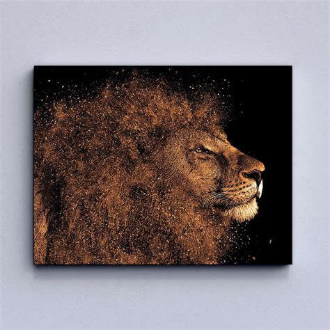 Lion Splash Art | Animals Canvas Wall Art Print | Canvas4wall – C4