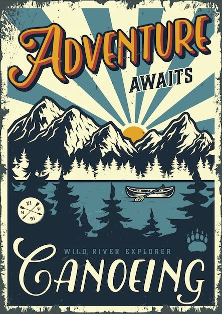 Retro Camping Poster