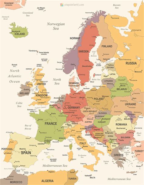 Los 7 Mejores Mapas De Europa Para Imprimir Etapa Infantil